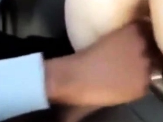 French Amateur Girl with Big Natural Tits in Interracial Cuc